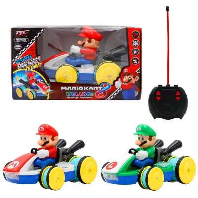New Mario Remote Control Car Gesture Induction Music Light High Speed Stunt Remote Control Kart Model Childrens Toy Gift