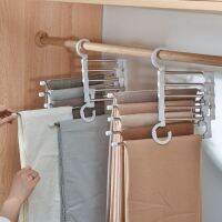 [HOT 2023] Multi-Functional สแตนเลสเสื้อผ้าเหล็กแขวน8 In 1กางเกง Storage Rack ปรับกางเกง Tie ชั้นวางของที่จัดระเบียบในตู้เสื้อผ้า