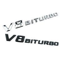 สติกเกอร์ติดรถยนต์สำหรับรถ Benz V8 BITURBO พลาสติก ABS,ตราสัญลักษณ์คุณภาพสูง