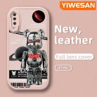 YIWESAN เคสปลอกสำหรับ Samsung A70s A70ฝาปิดเลนส์4G A72 4G A72 5G A73 5G เคสแฟชั่นลายหมีกลพื้นที่ดีไซน์ใหม่บางนุ่มหนังซิลิกาเคสโทรศัพท์เจลเต็มกล้องกันกระแทกเคสกันกระแทก