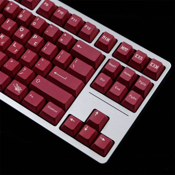 129คีย์ชุด-gmk-blot-สีแดงข้อความเหมือนกับ-pbt-ย้อมระเหิด-lightproof-หมวกที่สำคัญเชอร์รี่รายละเอียดปุ่มกดสำหรับ-mx-สวิทช์แป้นพิมพ์