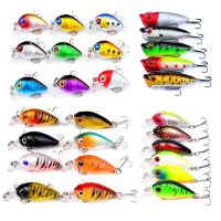 Mixed Colors Fishing Lure Kit Minnow Baits Set Wobbler Crankbaits Treble Hooks Fishing Tackle Artificial Plastic Hard Bait Kit Lures Baits