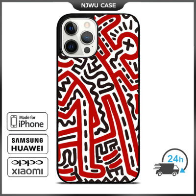 Keith Haring 18 Phone Case for iPhone 14 Pro Max / iPhone 13 Pro Max / iPhone 12 Pro Max / XS Max / Samsung Galaxy Note 10 Plus / S22 Ultra / S21 Plus Anti-fall Protective Case Cover
