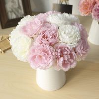 [HOT QINLXKLWGGH 554] 5หัว/ช่อดอกไม้ Peony ดอกไม้ประดิษฐ์ตกแต่งบ้านผ้าไหมดอกไม้ปลอมดอกโบตั๋นดอกไม้ประดิษฐ์สำหรับงานแต่งงาน DIY ตกแต่ง