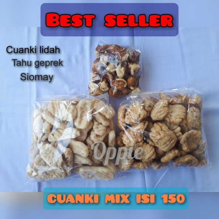 Cuanki Mix Isi 150 Cunki Lidah Cuangki Tahu Siomay Kering Paket Mix