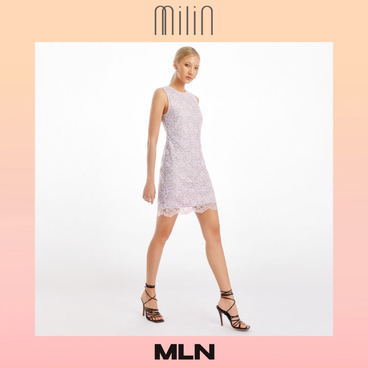 milin-sleeveless-lace-dress-ชุดเดรส-แขนกุด-ผ้าลูกไม้และเลื่อม-bliss-dress