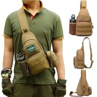 Tas Bahu Selempang Taktis Militer Pria Luar Ruangan เดินป่า Berkemah Tentara Berburu Mmancing Botol Dada Ransel Molle