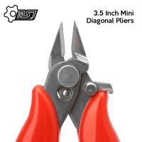 Diagonal Pliers 3.5 Inch Mini Wire Cutter Small Soft Cutting Electronic Pliers Wires Insulating Rubber Handle Model Hand Tools Wires Leads Adapters