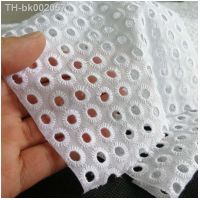 ▩❍☬ Diy White Cotton Voile Eyelet Lace FabricToy Doll Apparel Sewing Patchwork Accessories TecidoSize 30cmX30cm