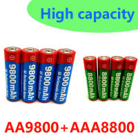 High capacity 1.5V AA 9800 MAh 1.5V AAA 8800 MAh Alkaline1.5V Rechargeable Clock Toys Camera BatteryFree Shipping