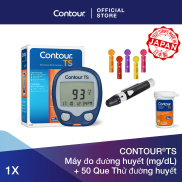 Bộ 2 sản phẩm 1 Máy đo đường huyết CONTOUR TS mg dL và 50 Que thử đường