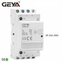 GEYA คอนแทคเตอร์สำหรับใช้ในบ้าน3NO 25A 3P ราง Din 50/60Hz AC230V แบบอัตโนมัติ