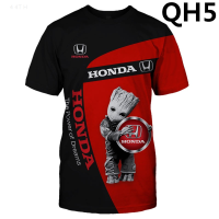 2023 NEW Short Sleeved Casual T-shirt with Honda Toyota 3d Car Logo Printed, High-quality, Summer Fashion, Suitable for Both Men And Women. fashion t-shirt