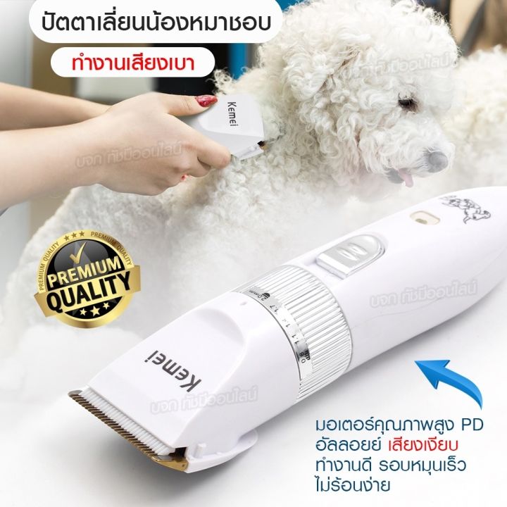 kemei-km-107-ปัตตาเลี่ยนตัดขนสุนัข-แบตตาเลี่ยนไฟฟ้าไร้สาย-แบบชาร์จไฟ-แบตตาเลี่ยนตัดแต่งขนสุนัข-ปัตตาเลี่ยนตัดขนหมา