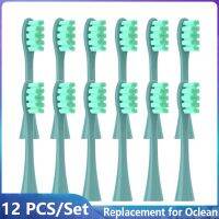 ✟ 12PCS Replacement Brush Heads for Oclean X/ X PRO/ Z1/ F1/ One/ Air 2 /SE Sonic Electric Toothbrush DuPont Soft Bristle Nozzles