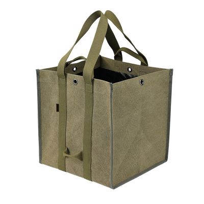 Outdoor Wood Canvas Firewood Storage Bag Appliance Storage Bag Double Handle Can Be Carried on the Shoulder or Carried
