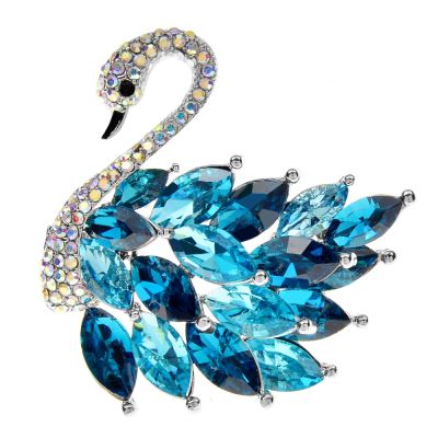 CINDY XIANG Rhinestone Swan Brooches For Women Animal Pin Elegant Wedding Accessories Coat Jewelry High Quality