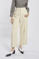 ESPADA กางเกงทรงขากว้างแต่งตะเข็บ ผู้หญิง สีเบจ | Wide Leg Trousers with Side Seam Detail | 04755