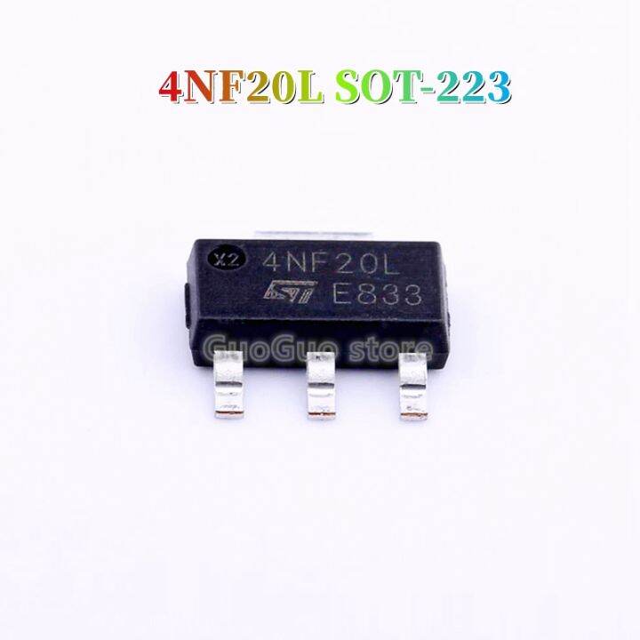 5 Buah Asli 4NF20L SOT-223 STN4NF20L SOT223 SMD 1A/200V Kanal-n MOSFET ...