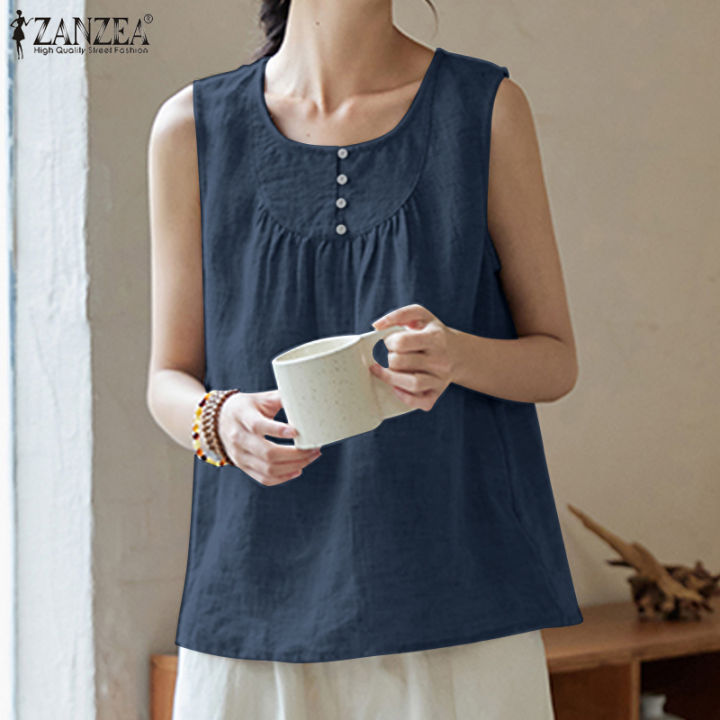 สินค้ามาใหม่-จัดส่งฟรี-fancystyle-zanzea-เสื้อกล้ามปุ่มทึบด้านในหลวม-8