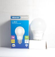 37.Megaman LED Bulb (15,000ชม.)หลอดไฟ แลมป์  7W  ขั้ว E27 แสงวอร์ม Warmwhite 4000K