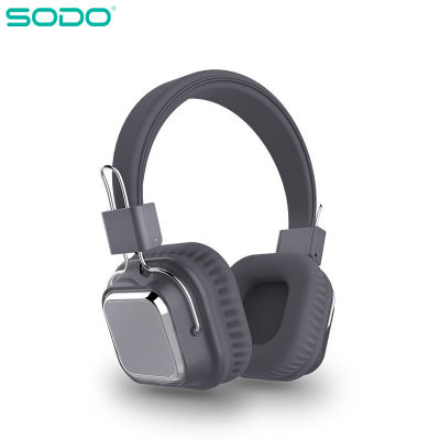 SODO 1003หูฟังไร้สายบลูทูธเข้ากันได้5.0ชุดหูฟังสเตอริโอสายหูฟังไร้สายพับเก็บได้พร้อมไมโครโฟนรองรับ Tffm