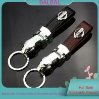 BALBAL NEW Nissan Logo Metal + Leather Car Keychain Keyring For Nissan Rogue Altima Teana X-Tail Qashqai Murano Frontier Pathfinder Juke Etc. yang