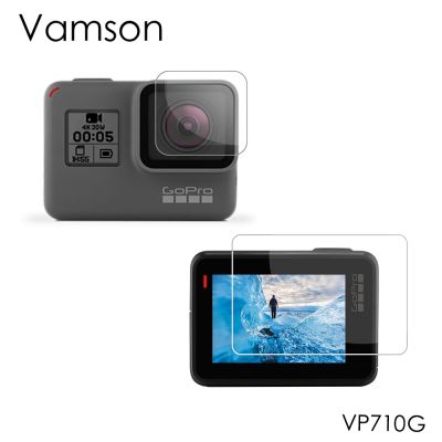 for Go Pro Ultra Clear Tempered Glass Screen Protector + Lens Protector Scratch-proof for GoPro Hero 7 6 5Black VP710G