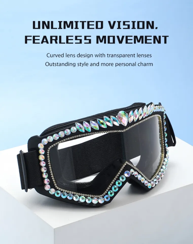 Steampunk Oversized Diamond Ski Sunglasses