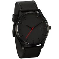 ⌚นาฬิกาควอทซ์ผู้ชาย Relogio Masculino สายนาฬิกาข้อมือหนังกีฬาทหารผู้ชาย Reloj นาฬิกาปฏิทินสมบูรณ์ Homme Saati