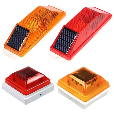 Rechargeable LED Solar Strobe Warning Lamp Solar Night Driving Traffic Safety Cautionled LED Light Chip Control Car Accessories