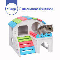 SARIYA บ้านแฮมสเตอร์ บ้านฮาวาย (HA06) ของเล่นแฮมเตอร์ Hamster House