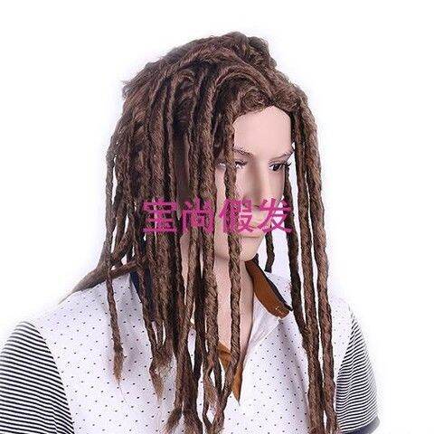 ทรงผมใหม่-เดรดล็อกส์-เร้กเก้-สีดำ-dreads-วิกผมแอฟริกัน-toup-วิกผมฮิปฮอปร็อควิกผม-ghy