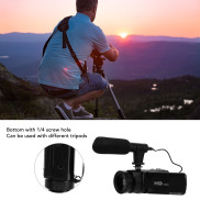 1080P Video Camera 0.45X Wide Angle Lens Digital Zoom Camcorder 16X Zoom