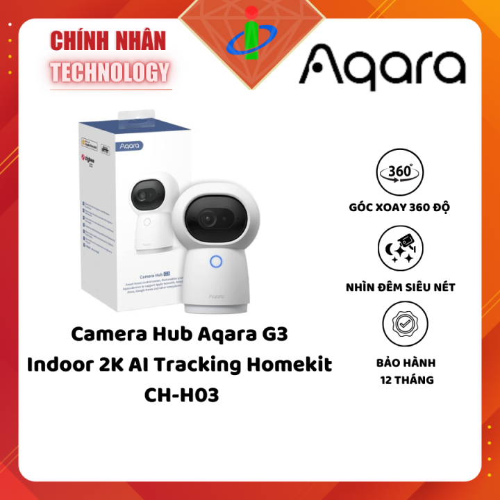 Camera Hub AQARA G3 Indoor 2K AI Tracking Homekit CHH03 / Bảo hành 12 tháng / Chinh Nhan