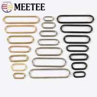 ⊙﹊ 10Pcs Meetee 15mm-60mm O Ring Seamless Oval Metal Buckles for Shoes Handbag Egg Button Hardware Luggage Accessories