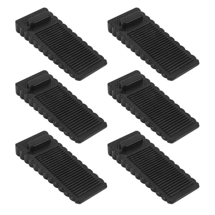 6 Pack Door Stopper Rubber Wedge Sturdy and Stackable Door Stoppers