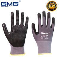 GMG rubber gloves Anti-slip work gloves wear resistant beads on palm gardening gloves microfine foam non-slip gloves safety work gloves mechanic gloves high quality