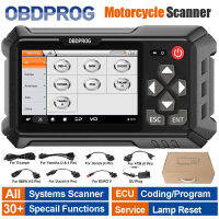 OBDPROG MOTO 100 Full System รถจักรยานยนต์เครื่องสแกนเนอร์การวินิจฉัย ECU Coding 5000รถจักรยานยนต์รุ่นครอบคลุม Auto Motorcycle ysis