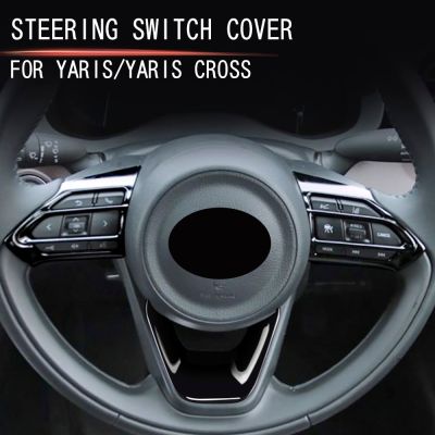 Car Steering Wheel Decorative Frame Cover Trim For Toyota YARIS YARIS CROSS 2020 2021 Steering Wheel Decorative Frame