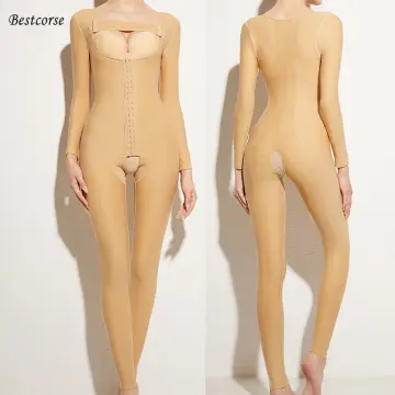 Full Body Shaper With Zipper Crotch Compression Garment Post Surgery  Bodysuit Shapewear Women Corset Belly Tummy And Butt Lifter