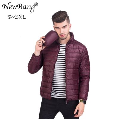 ZZOOI NewBang Brand 6XL 7XL Plus Winter Jacket Men Ultra Light Down Jacket Men Larger Size Windproof Lightweight Portable Warm Coats