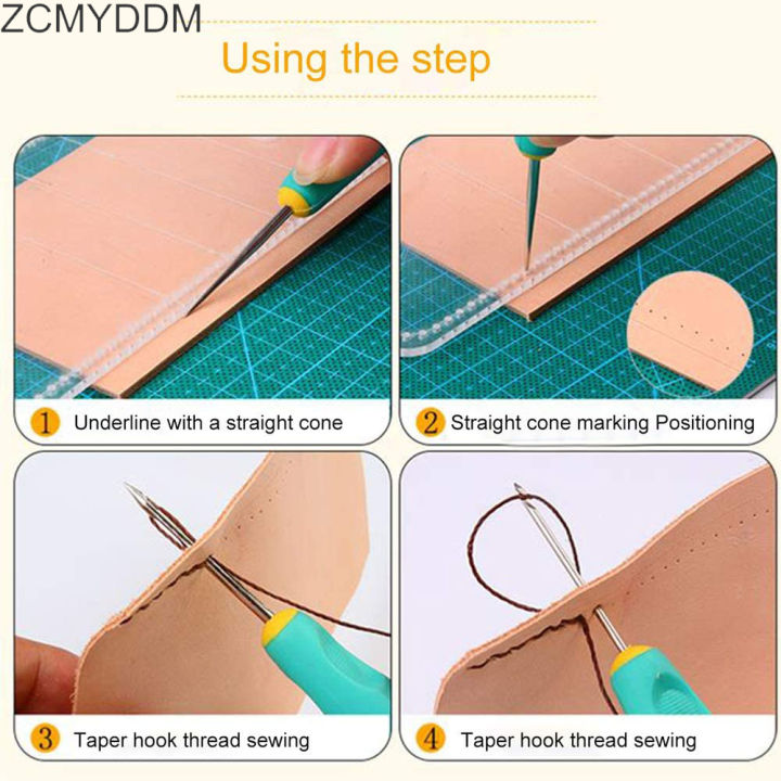 zcmyddm-13ชิ้นยางจับจักรเย็บผ้าสว่านสำหรับ-leathercraft-ซ่อมรองเท้า-stitcher-รองเท้ากระเป๋าซ่อมเครื่องมืออุปกรณ์เย็บผ้า-diy
