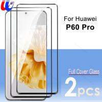 2ชิ้นกระจกคลุมทั้งหมดโค้งสำหรับ Huawei P60 Pro P 60 Art 4G กระจกเทมเปอร์ปกป้องหน้าจอ P60Pro Huawey P60Art 60 P 2023 6.67 ฝาครอบฟิล์มกันรอย