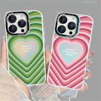 DongTeng เคส Hp iPhone 14 14 14 Pro Max 14 Max 13 Pro Max 13Pro 13ProMax 12 12 12 11 11Pro 11ProMax X XS MAX XR SE 2020 Ip6 7 8การไล่ระดับสีหัวใจสีชมพูสีเขียวเคสแข็งไล่ระดับสี