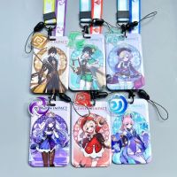 47styles Game Genshin Impact Card Cases Card Lanyard Key Lanyard Cosplay Badge ID Cards Holders Neck Straps Keychains