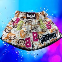 กางเกงมวย Raja Boxing ลายการ์ตูนลิง กางเกงมวยไทย ราชาบ๊อกซิ่ง (ประเทศไทย) แท้ 100% กางเกงกีฬาขาสั้น