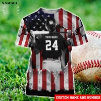 （ALL IN STOCK 2023）  baseball personalized usa name 3d print slim t-shirt tops tees men female short sleeve casual milk fiber breathable quick dry