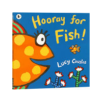 Hooray for fish mouse Bobo and writer Lucy cousins 3-6 years old childrens Enlightenment picture book English original paperback picture book parents and children read interesting bedtime stories together