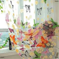 Kada 1 x Butterfly Print SHEER ผ้าม่านแผงหน้าต่างระเบียง Tulle ห้องแบ่ง1M * 2M